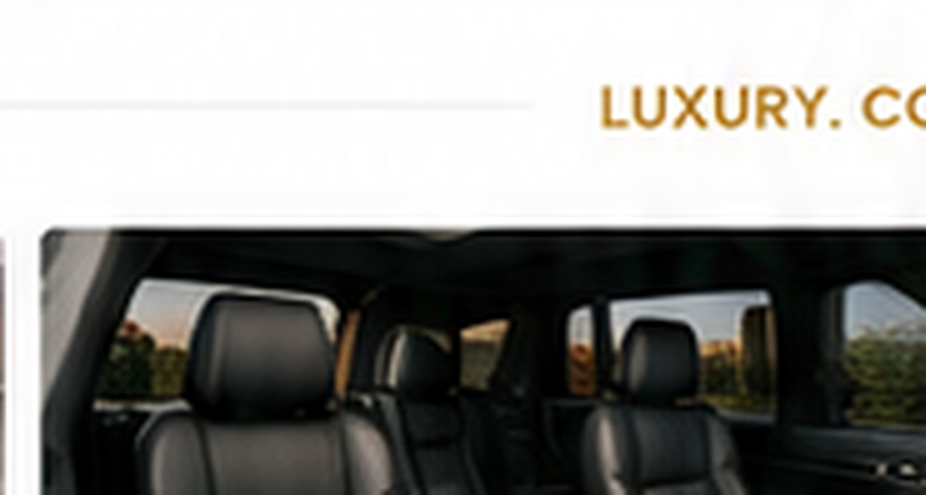 Luxury SUV interior